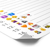 Emoji afbeelding game baby shower poster (Hoek)