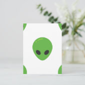 emoji aliens briefkaart (Staand voorkant)