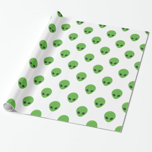 emoji aliens cadeaupapier (Uitgerold)