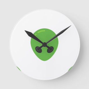 emoji aliens ronde klok