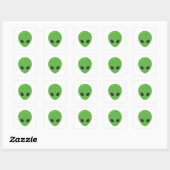 emoji aliens vierkante sticker (Vel)