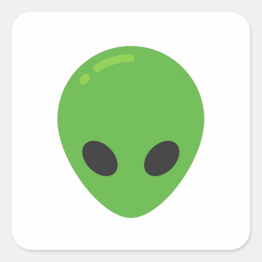 emoji aliens vierkante sticker (Voorkant)