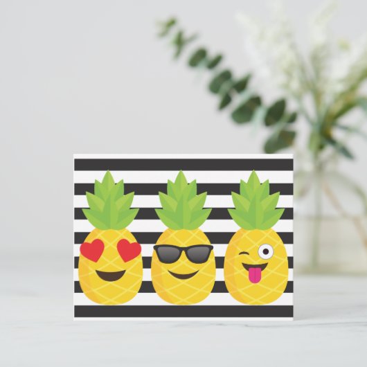 emoji anananas briefkaart (Staand voorkant)