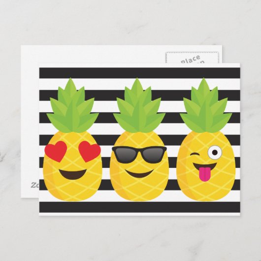 emoji anananas briefkaart (Voorkant / Achterkant)