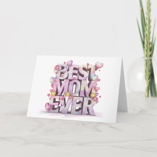 *~* Emoji AP72 Foto Whimsical Moederdag Kaart (Voorkant)