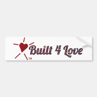Emoji-art, hartvol, Built4Love en logo Bumpersticker