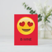 Emoji B-mine valentine's card Feestdagenkaart (Staand voorkant)