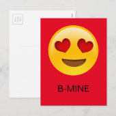 Emoji B-mine valentine's card Feestdagenkaart (Voorkant / Achterkant)