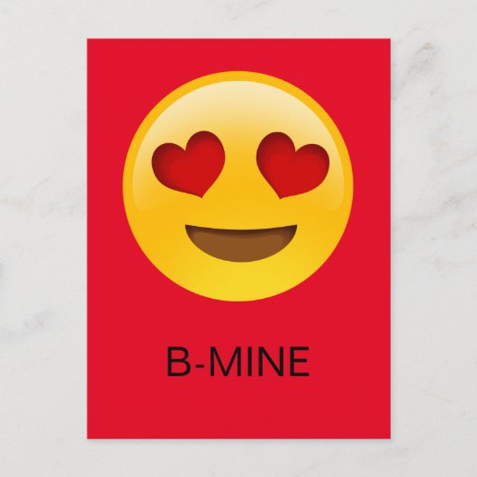 Emoji B-mine valentine's card Feestdagenkaart (Voorkant)