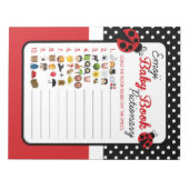 Emoji Baby Boek Ladybug Baby shower Game Pack Notitieblok (Voorkant)