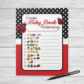 Emoji Baby Boek Ladybug Baby shower Game Pack Notitieblok