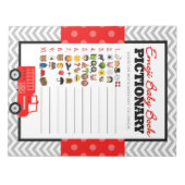 Emoji Baby Book Firetruck Baby shower Game Pack Notitieblok (Voorkant)