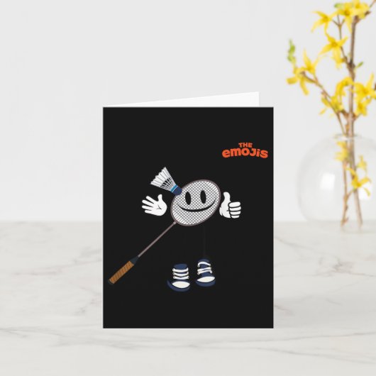 Emoji Badminton Sporten Duim Omhoog Kaart (Gele Bloem)