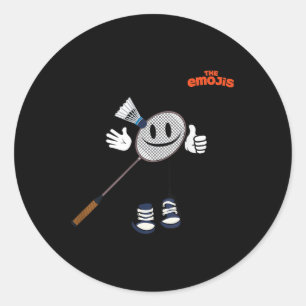 Emoji Badminton Sporten Duim Omhoog Ronde Sticker
