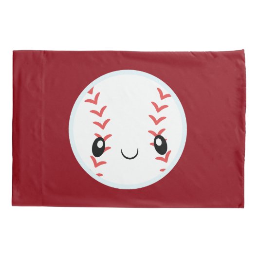 Emoji Baseball Kussensloop (Achterkant)