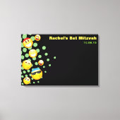 EMOJI Bat of Bar Mitzvah Sign-In Board HAPPY Canvas Afdruk (Voorkant)