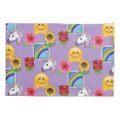 Emoji Beauty Paars Pattern Kussensloop (Achterkant)
