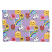 Emoji Beauty Paars Pattern Kussensloop (Voorkant)