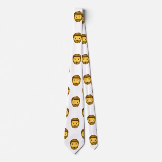 Emoji bebaarde man herenkleding mannen stropdas st (Voorkant)