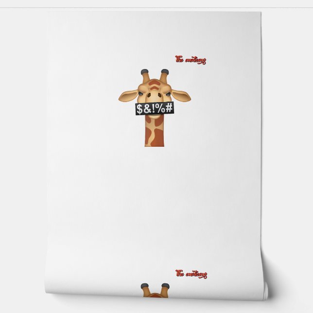 Emoji beledigen boos gezicht giraffe behang (Afrollen)