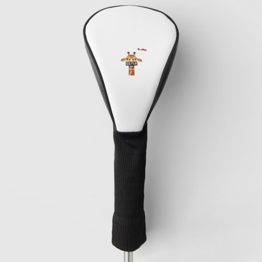 Emoji beledigen boos gezicht giraffe golfheadcover (Voorkant)