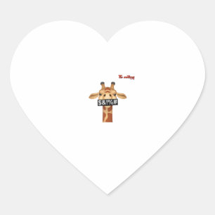 Emoji beledigen boos gezicht giraffe hart sticker