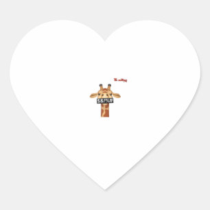 Emoji beledigen boos gezicht giraffe hart sticker