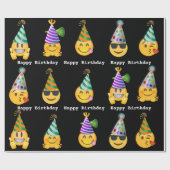 Emoji Birthday Cadeaupapier (Vlak)