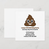 Emoji Birthday Invite Kaart (Voorkant / Achterkant)