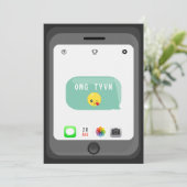 Emoji Birthday Party Bedankkaart (Staand voorkant)