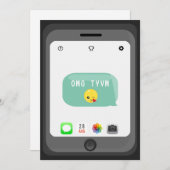 Emoji Birthday Party Bedankkaart (Voorkant / Achterkant)