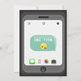 Emoji Birthday Party Bedankkaart