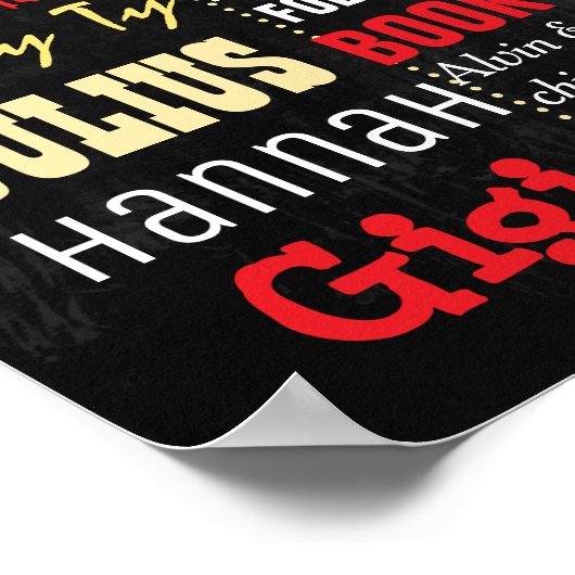 Emoji Birthday party chalkboard tekenrode jongen Poster (Hoek)