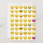 Emoji Birthday Party Invitation Kaart (Achterkant)