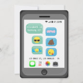 Emoji Birthday Party Kaart (Voorkant)