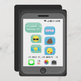 Emoji Birthday Party Kaart