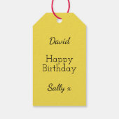 Emoji Birthday Party Yellow Happy Faces Cadeaulabel (Achterkant)