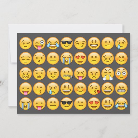 Emoji Birthday Uitnodiging (Achterkant)