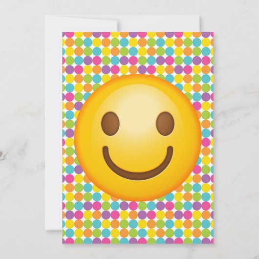 Emoji Birthday Uitnodiging (Achterkant)