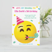 Emoji Birthday Uitnodiging (Staand voorkant)