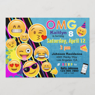 Emoji Birthday Uitnodiging