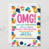 Emoji Birthday Uitnodiging (Voorkant)