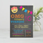 Emoji Birthday Uitnodiging (Staand voorkant)