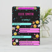 Emoji Birthday Uitnodiging (Staand voorkant)