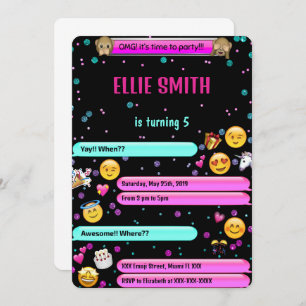 Emoji Birthday Uitnodiging