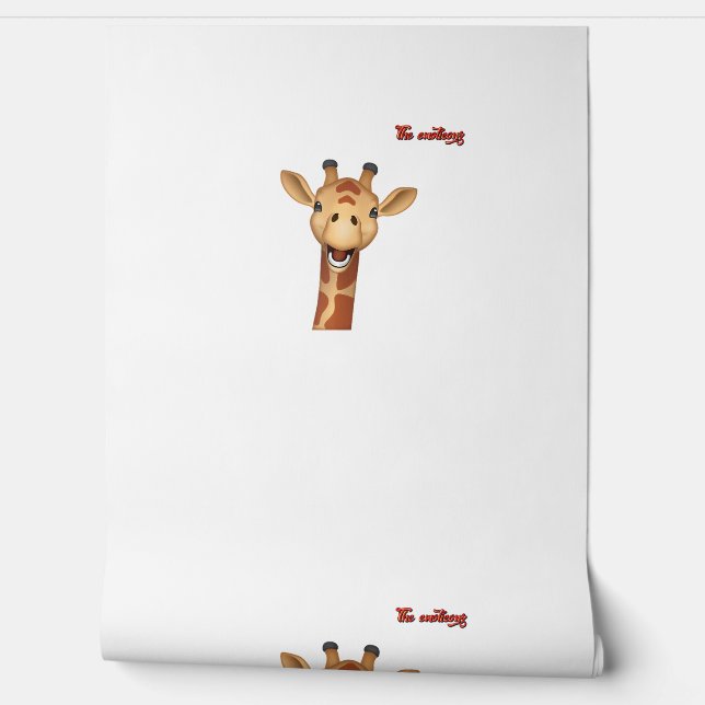 Emoji blij enthousiast Giraffe gezicht Behang (Afrollen)