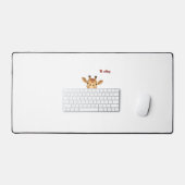 Emoji blij enthousiast Giraffe gezicht Bureaumat (Keyboard & Muis)