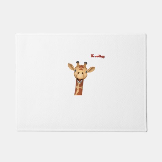 Emoji blij enthousiast Giraffe gezicht Deurmat (Voorkant)