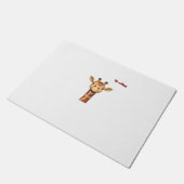 Emoji blij enthousiast Giraffe gezicht Deurmat (Schuin)