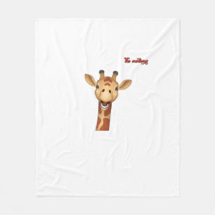 Emoji blij enthousiast Giraffe gezicht Fleece Deken